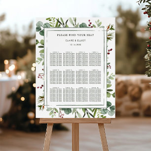 Sittdiagram över botaniska julgranar Grönt Bröllop Poster