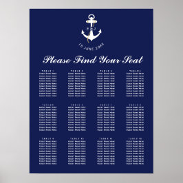 Sittdiagram över elegantens ankarplats Nautical Br Poster