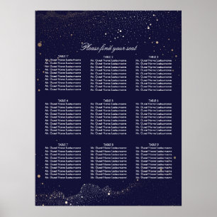 Sittdiagram över guld och marinerade marinstolar i poster