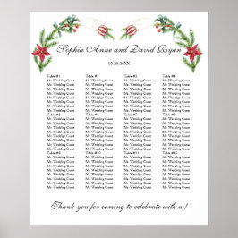 Sittdiagram över Winterkrans Helgdagar Bröllop Poster