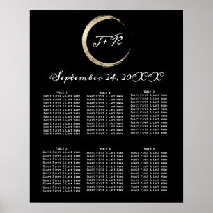 Sittdiagram Svartvit Golden Wandemialism Minimalis Poster