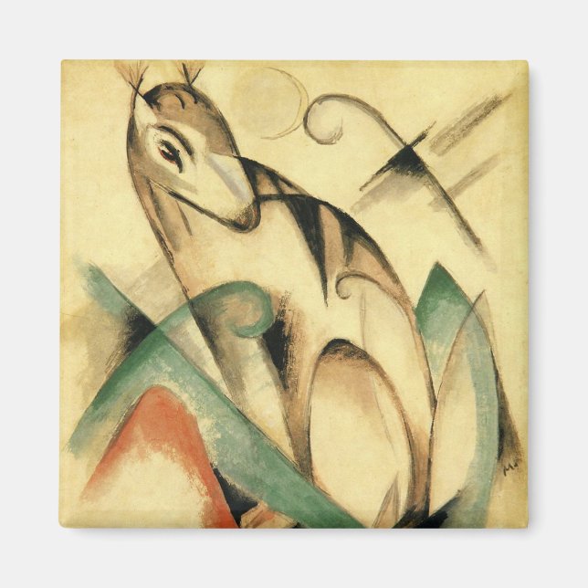 Sittdjur (av Franz Marc) Magnet (Framsidan)