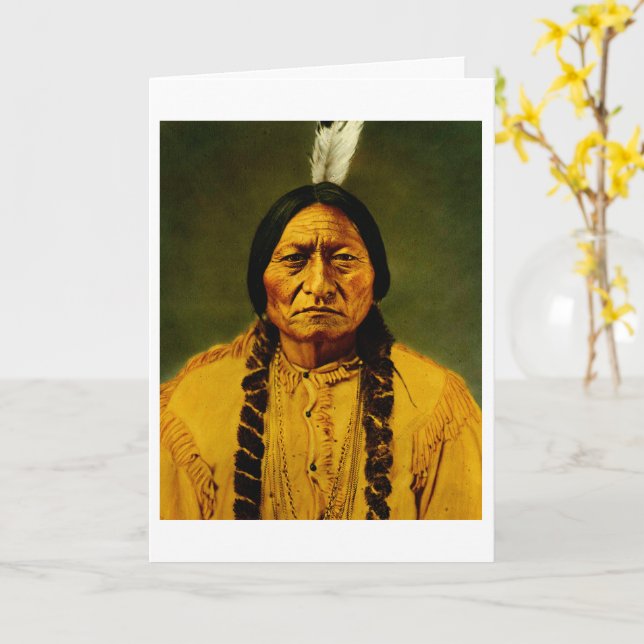 Sitting Bull indianhövding Lakota Kort (Gul blomma)