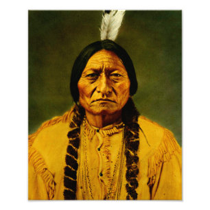 Sitting Bull infödd Lakota Sioux hövding Porträtt Fototryck