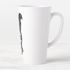 Sitting Dog Mug – Minimalist Black Ink Portrait