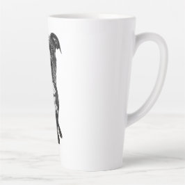 Sitting Dog Portrait Mug – Realistic Black & White