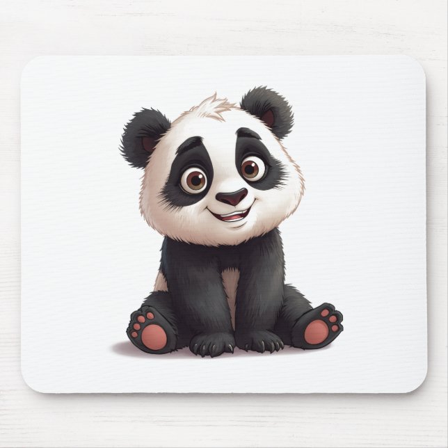 Sitting Panda Bear Cartoon Illustration Artwork Musmatta (Framsidan)