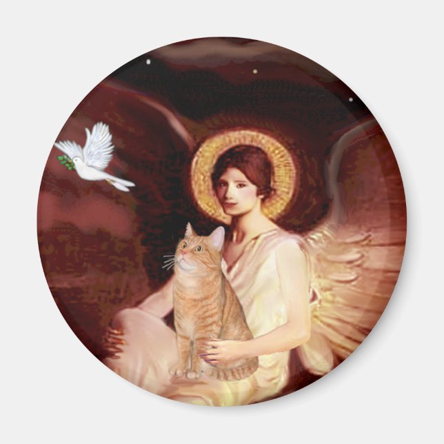 Sittinggel - Orange Tabby SH cat 46 Magnet (Framsidan)