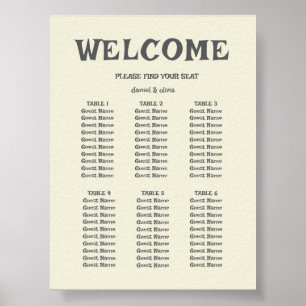 Sittkartor för Wildblomma Bröllop Rustic Land Poster