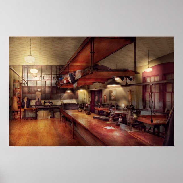 Sittkläder - industriella - Skräddarsydda kläder Poster (Framsidan)