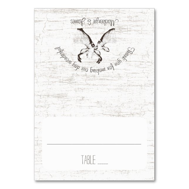 Sittkort för bock och Hjort Bordsnummer (Framsidan)