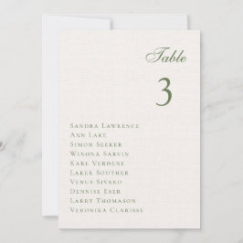 Sittkort för romsk sommarskog Bröllop Bord Inbjudningar