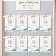 Sittkort för sommarströ med Bord i Bröllop