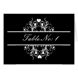 Sittkort för svart bord OBS kort