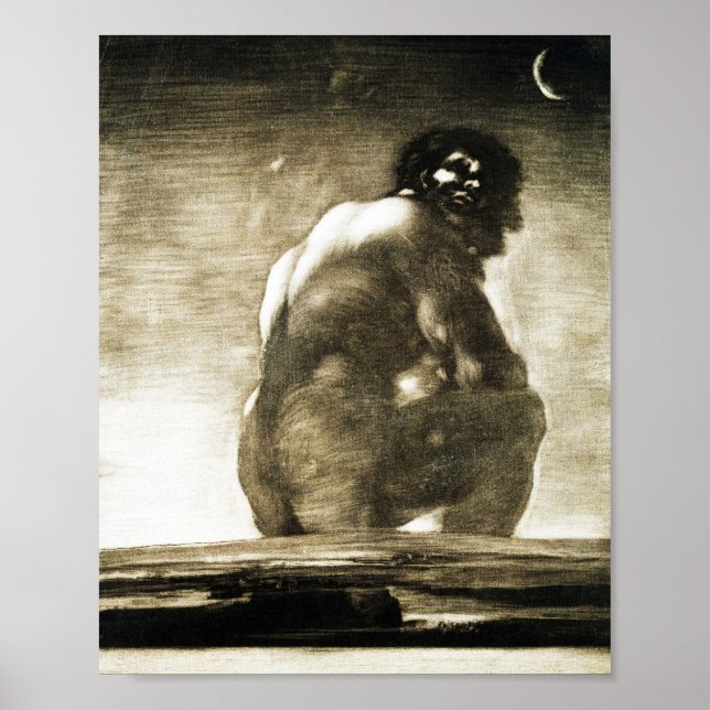 Sittmålning av Giant av Francisco Goya Poster (Framsidan)