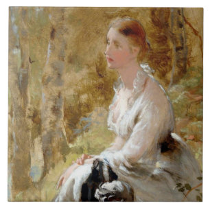 Sittmöss i en skog (Elegant Beauty) Kakelplatta