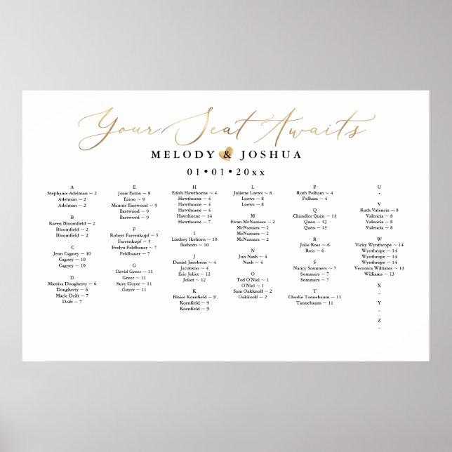 Sittmössor, SÄTTNINGSTAKA, ALFABETISK Poster (Framsidan)