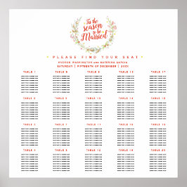 Sittplanen för säsongen bröllop 20 bord poster