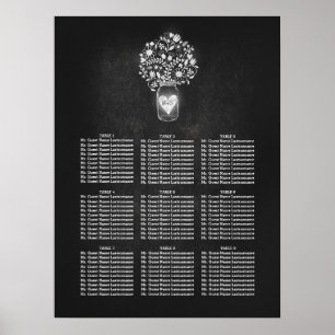 Sittplatsdiagram för Mason Burk Bröllop Poster