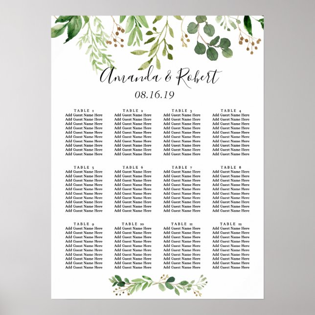 Sittplatsdiagram för sommartid, Vild Poster (Framsidan)