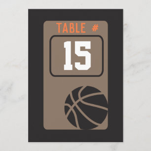 Sittplatskort BASKETBALL Pub Mitzvah Bord Inbjudningar