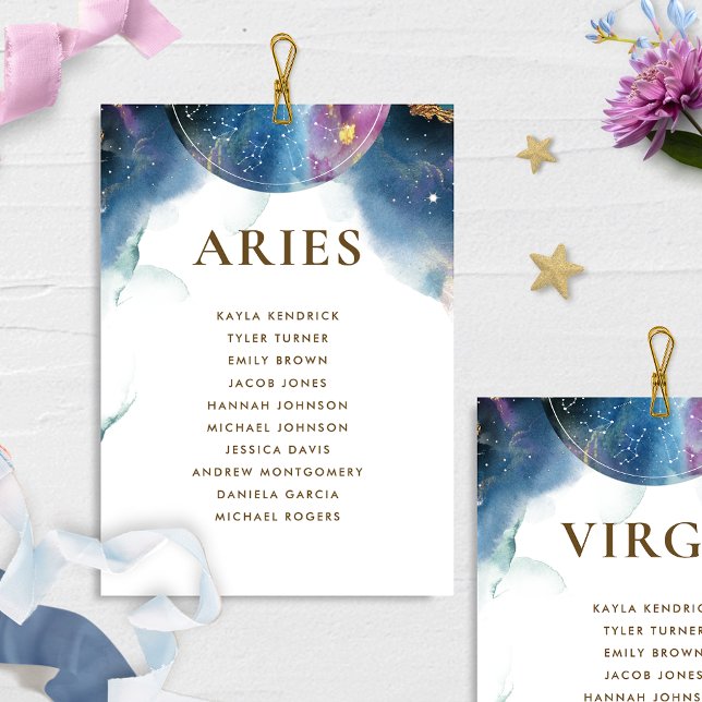 Sittplatskort för kelestial Aries med gäst Namn (Skapare uppladdad)