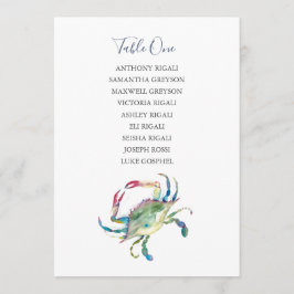 Sittplatskort för kustkrabba Bröllop Inbjudningar