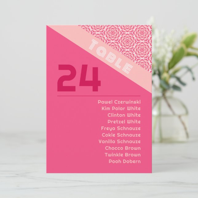 Sittplatskort för Ro Red Bröllop Inbjudningar (Stående Fram)