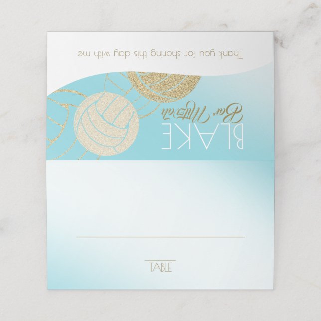 Sittplatskort för volleyboll placeringskort (Utvändigt utvikt)