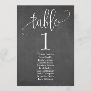 Sittplatsplan Bord-kort med häftig kalligrafi Inbjudningar