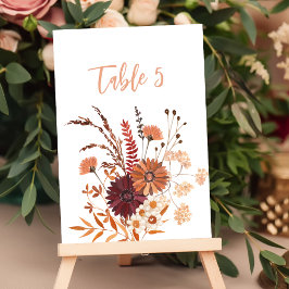 Sittplatta Boho-fallsburgundsduva Bordsnummer