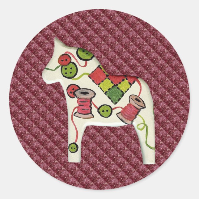 Sittrumssymbol Runt Klistermärke (Framsida)