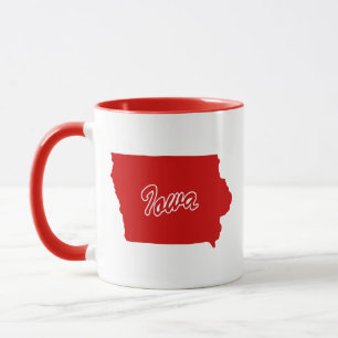 Situationen i Iowa Shape Red Mugg
