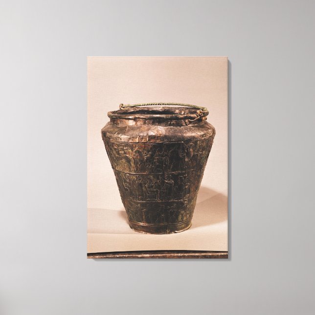 Situla med tre repousse dekorativa band canvastryck (Framsida)