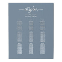 Sitzplan Hochzeit Dusty Blue 01