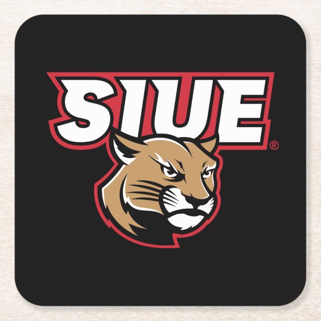 SIUE Cougars Underlägg Papper Kvadrat (Framsidan)