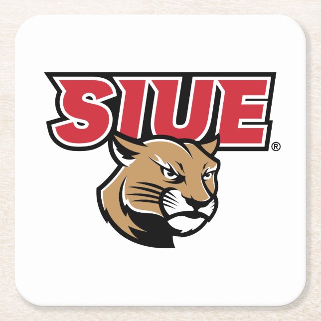 SIUE Cougars Underlägg Papper Kvadrat (Framsidan)