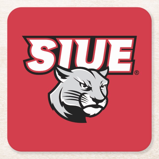 SIUE Cougars Underlägg Papper Kvadrat (Framsidan)