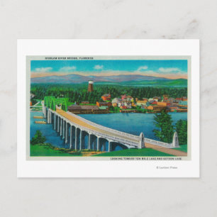 Siuslaw River Bridge i Florence, Oregon Vykort