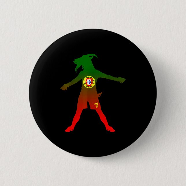 Siuuu Real Goat Rtugal Flag Soccer Men Women Kids  Knapp (Framsida)
