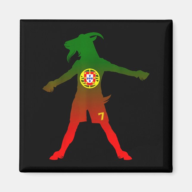 Siuuu Real Goat Rtugal Flag Soccer Men Women Kids  Magnet (Framsidan)