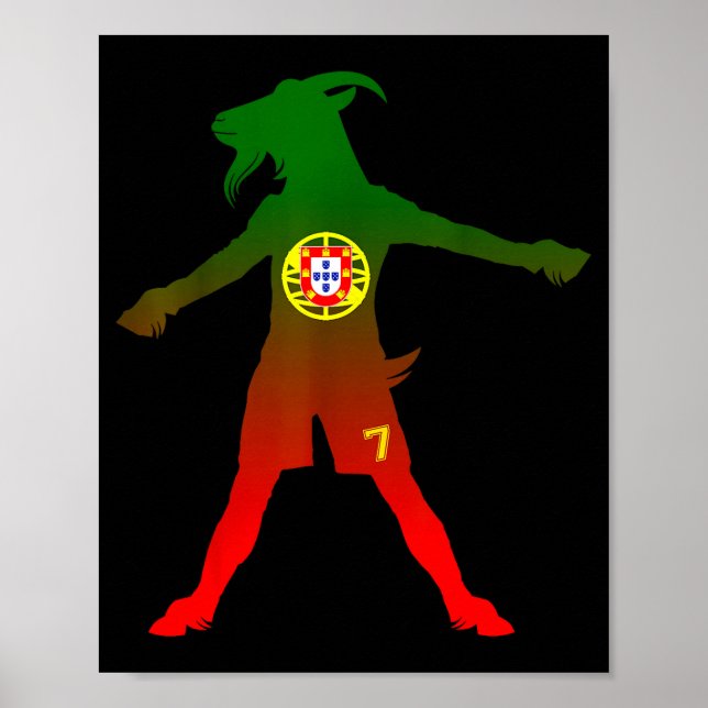 Siuuu Real Goat Rtugal Flag Soccer Men Women Kids  Poster (Framsidan)