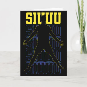 Siuuu Rolig Fotboll Pojkar Män Kvinnor Fotboll  Kort