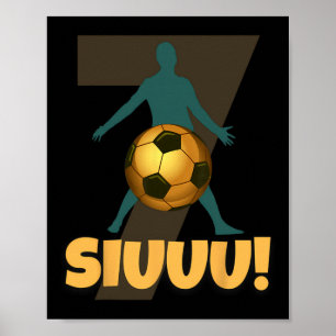 Siuuu Rolig Fotboll Pojkar Män Kvinnor Fotboll Pl Poster