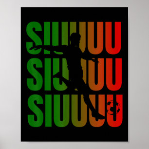 Siuuu Rolig Fotboll Pojkar Män Kvinnor Fotboll Pl Poster