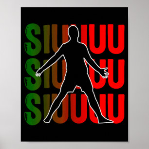 Siuuu Rolig Fotboll Pojkar Män Kvinnor Fotboll Poster