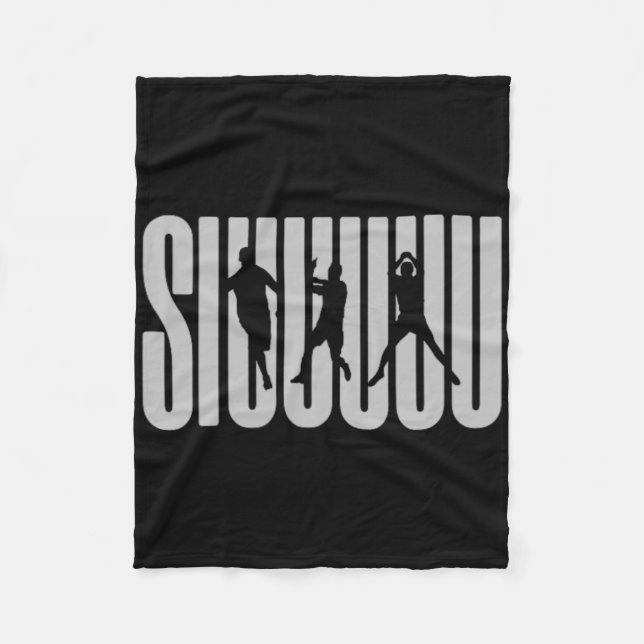 Siuuu Soccer Footbyll Present Boys Men Women Kid  Fleecefilt (Framsidan)