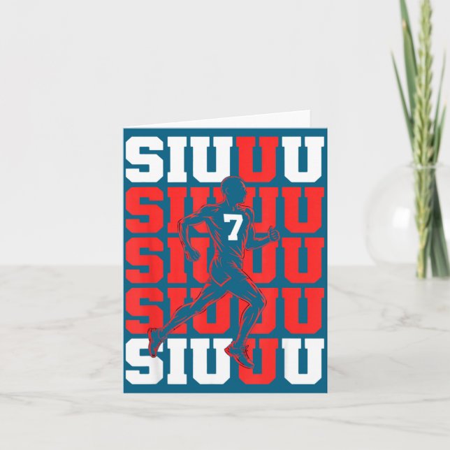 Siuuuu Fan Soccer Lovers Soccer s Player Joke Kort (Framsida)