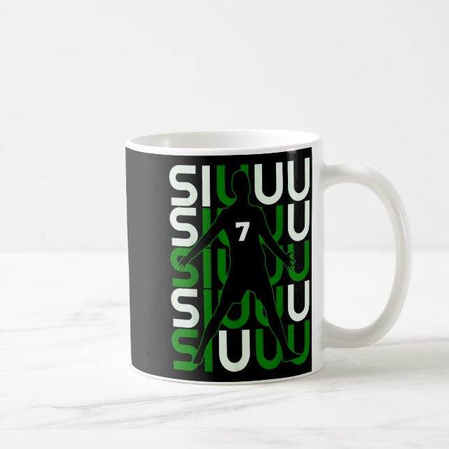 Siuuuu Funny Soccer Present For Soccer Lovers Fan  Kaffemugg (Höger)
