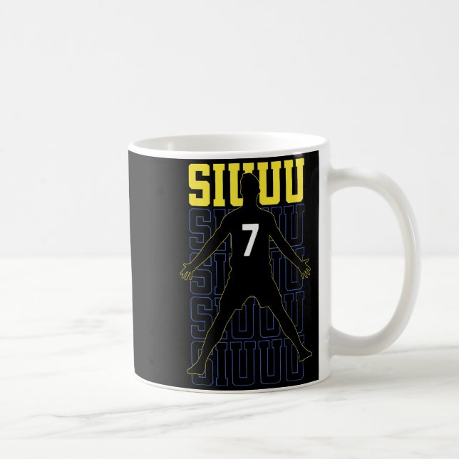 Siuuuu Funny Soccer Present For Soccer Lovers Fan  Kaffemugg (Höger)